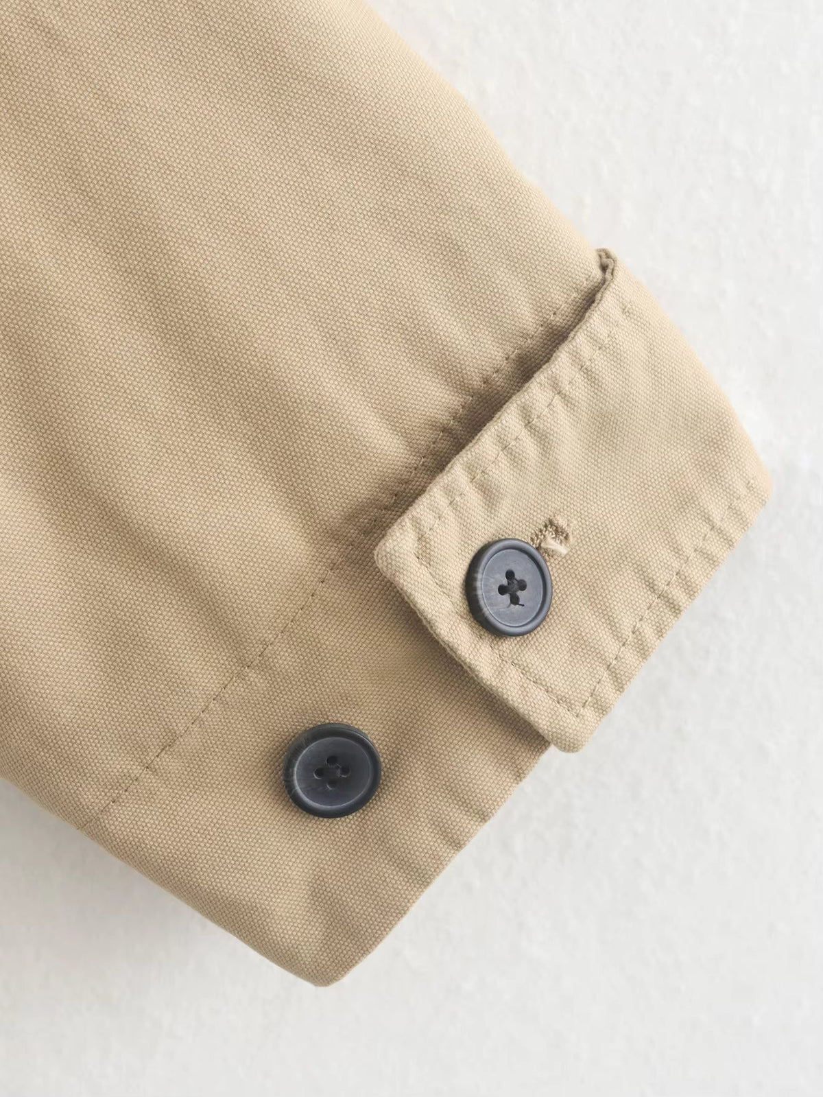Lange Canvas-Utility-Jacke im Vintage-Stil