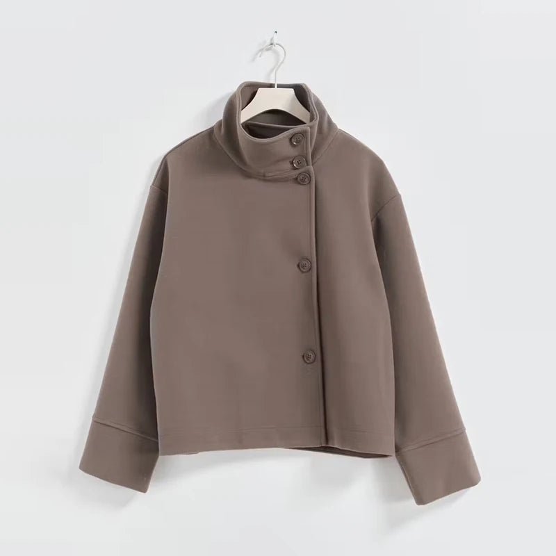 Wintercape mit Stehkragen