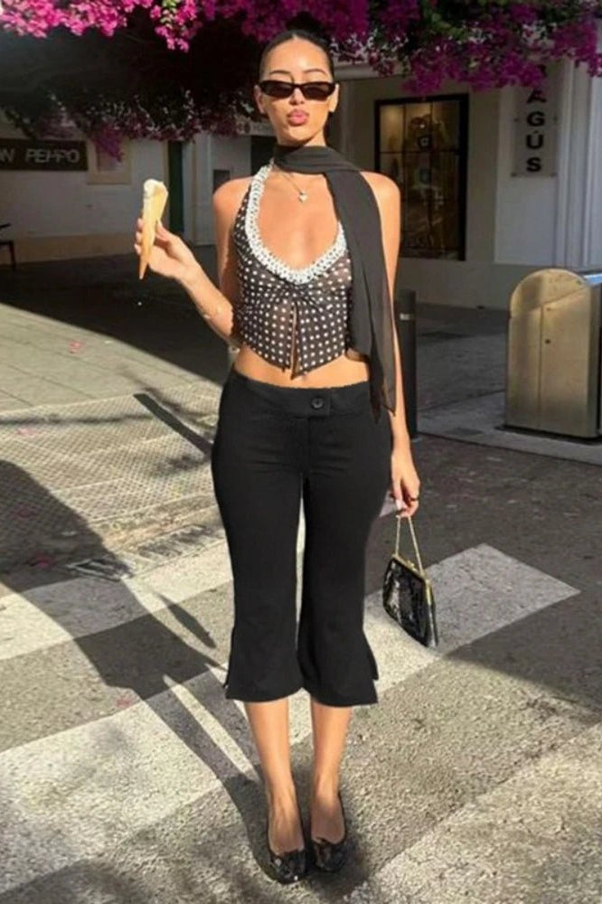 Zofia – Schwarze Caprihose