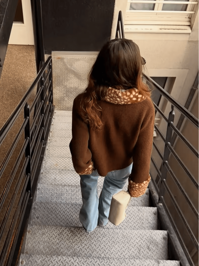 Bambi Faux Fur Trim Knit Cardigan