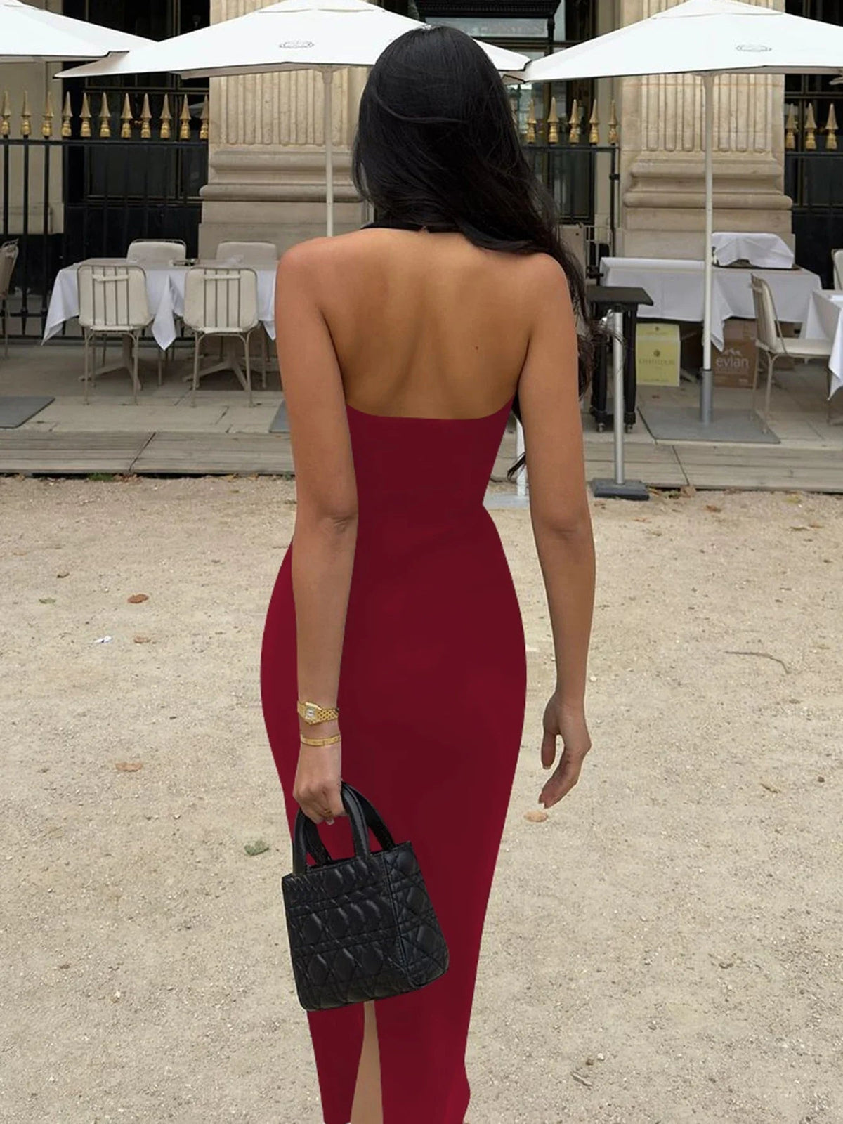 Ruth Neckholder Bodycon Maxikleid