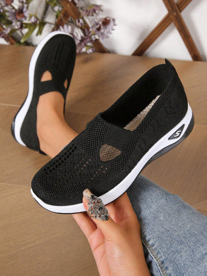 Comfort Slip-On Knitted Walking Shoe