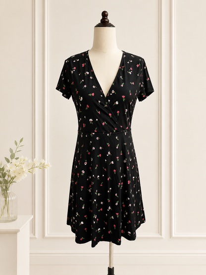 Zoe Blumen-Minikleid mit Puff-Ärmeln