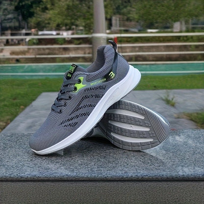 OLANE Athletic Lace - Up Breathable Running Shoes Grey38.5Men's Shoes