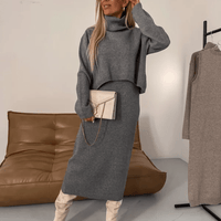 Adsara – Gemütliches Set aus Midikleid und Pullover