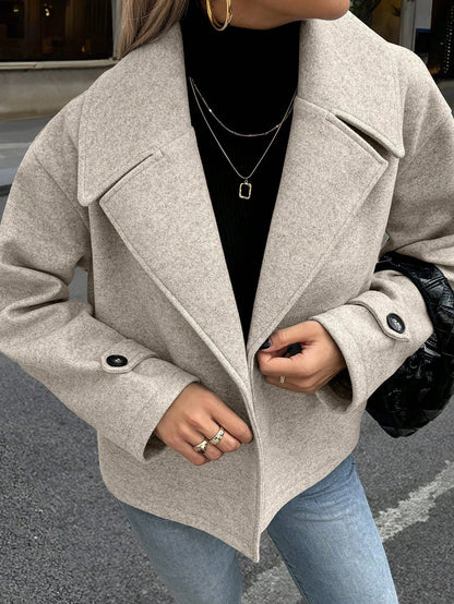 Olane Brand Cropped Wool Jacket BeigeLJackets