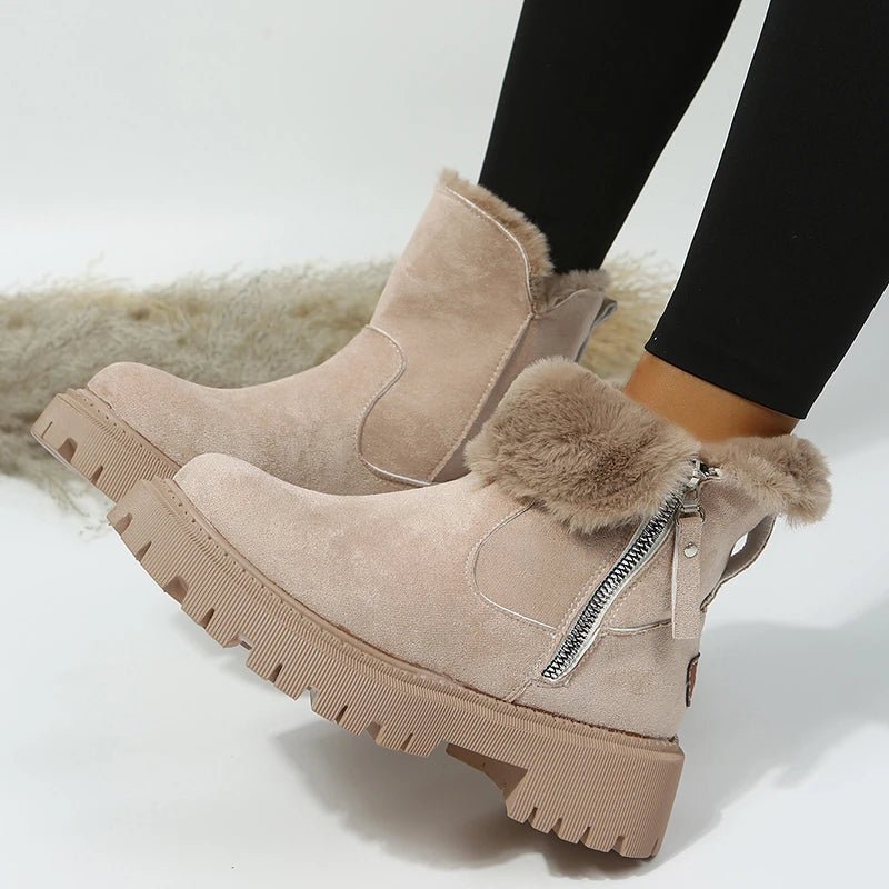 Olane Brand Faux Suede Boots Beige36Women's Boots