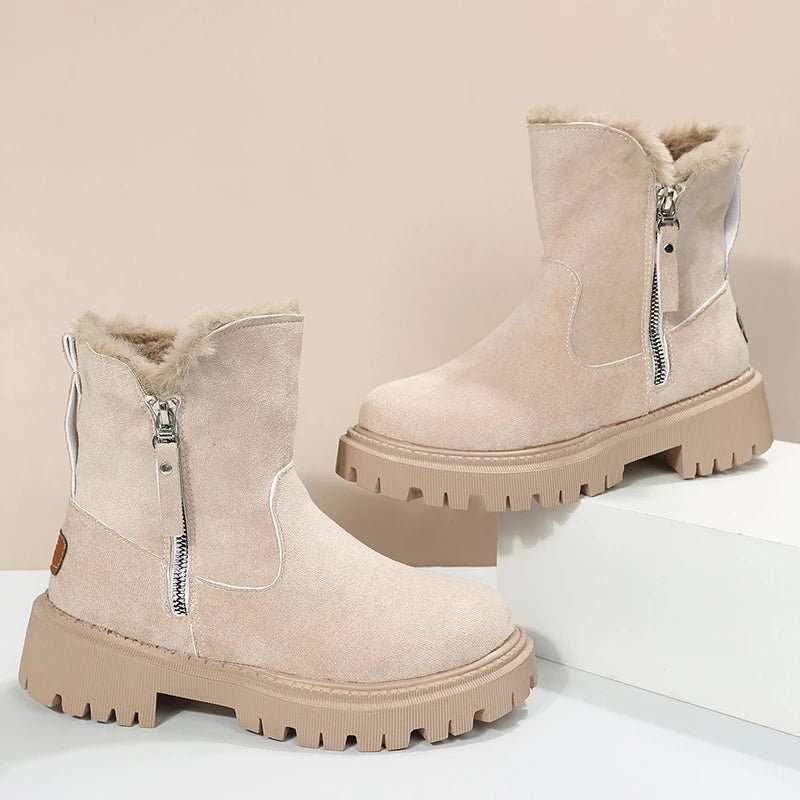 Olane Brand Faux Suede Boots Beige37Women's Boots