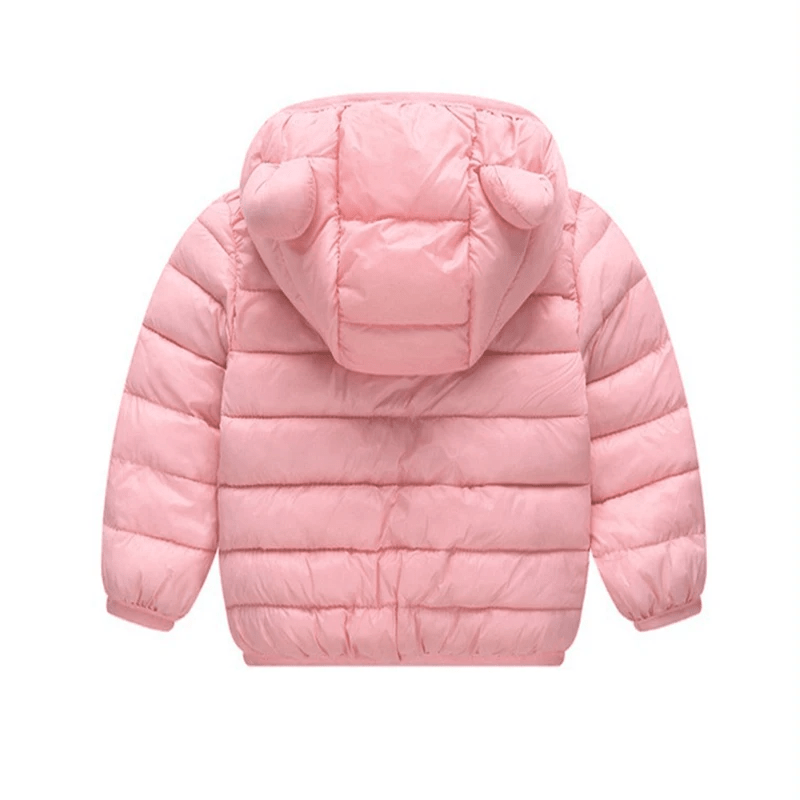Olane Brand Kids Puffer Bear Jacket Blue with Print80 (12 months)Kids' Raincoats