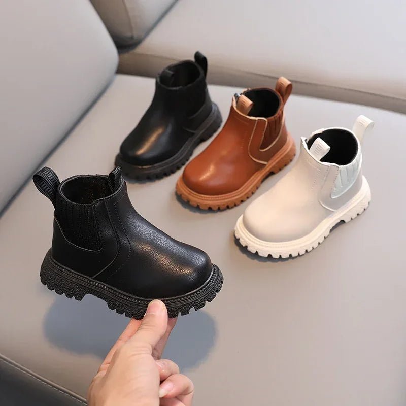 Olane Brand Kids Winter Leather Boots Black21Kids' Boots