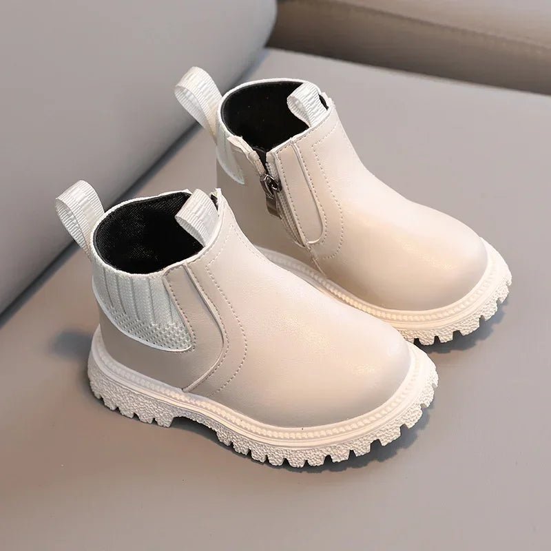 Olane Brand Kids Winter Leather Boots Creme21Kids' Boots