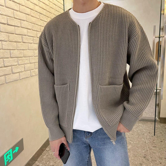 Olane Brand Knitted Zipper Cardigan TaupeSSweaters & Cardigans