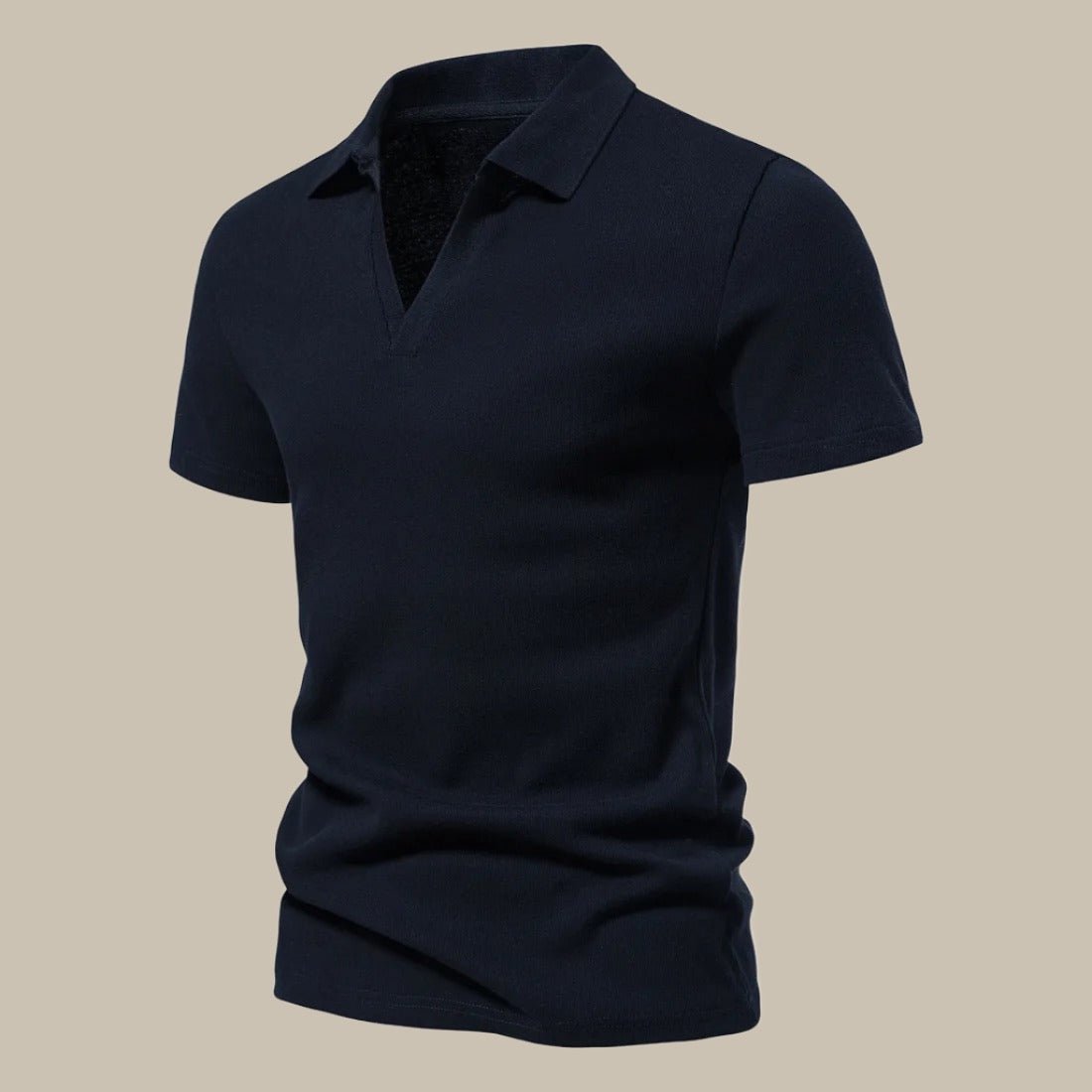 Olane Brand Slim V - Neck Polo Shirt BlackMPolo Shirts