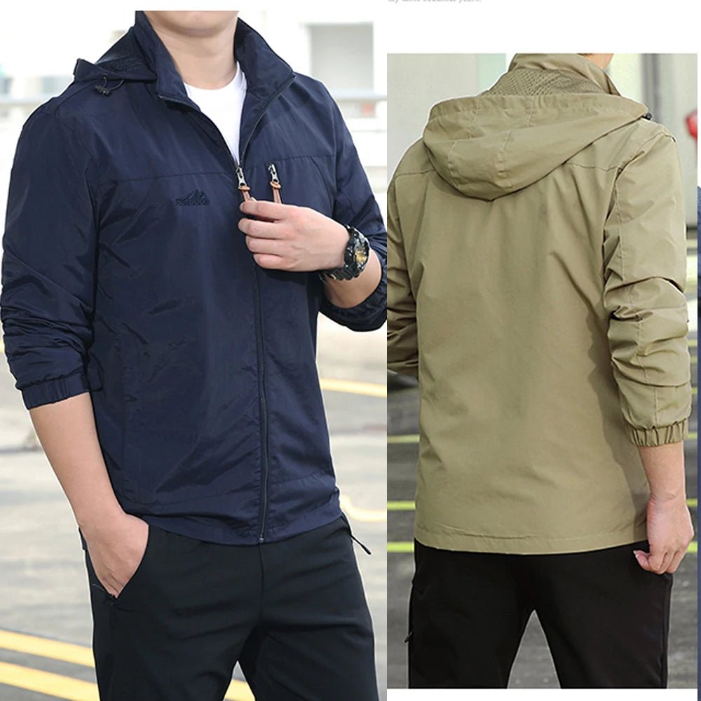 Olane Brand Waterproof Hooded Tactical Jacket Army GreenMWindbreakers