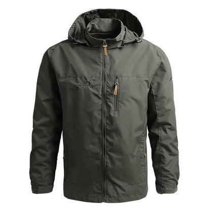 Olane Brand Waterproof Hooded Tactical Jacket Army GreenMWindbreakers