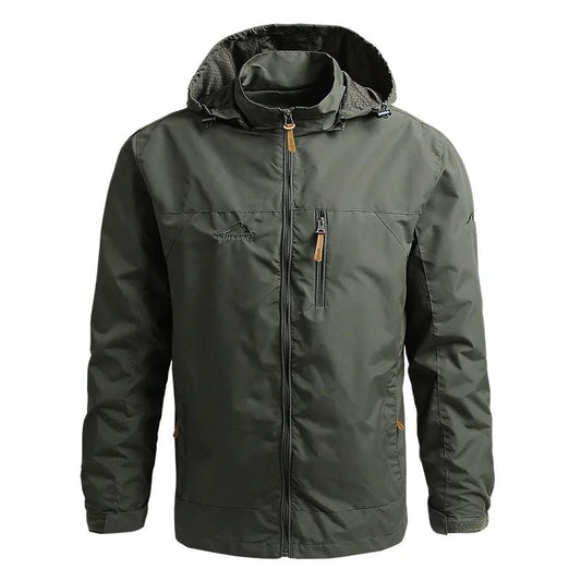 Olane Brand Waterproof Hooded Tactical Jacket Army GreenMWindbreakers