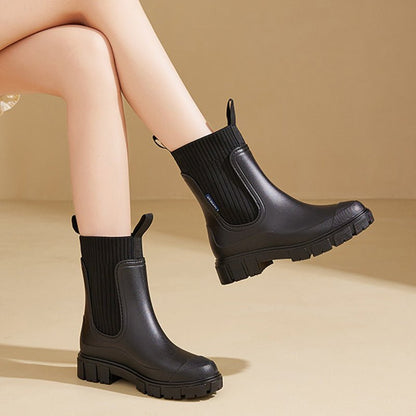 Olane Brand Waterproof Rain Boots Lowcut Black36Women’s Rain Boots
