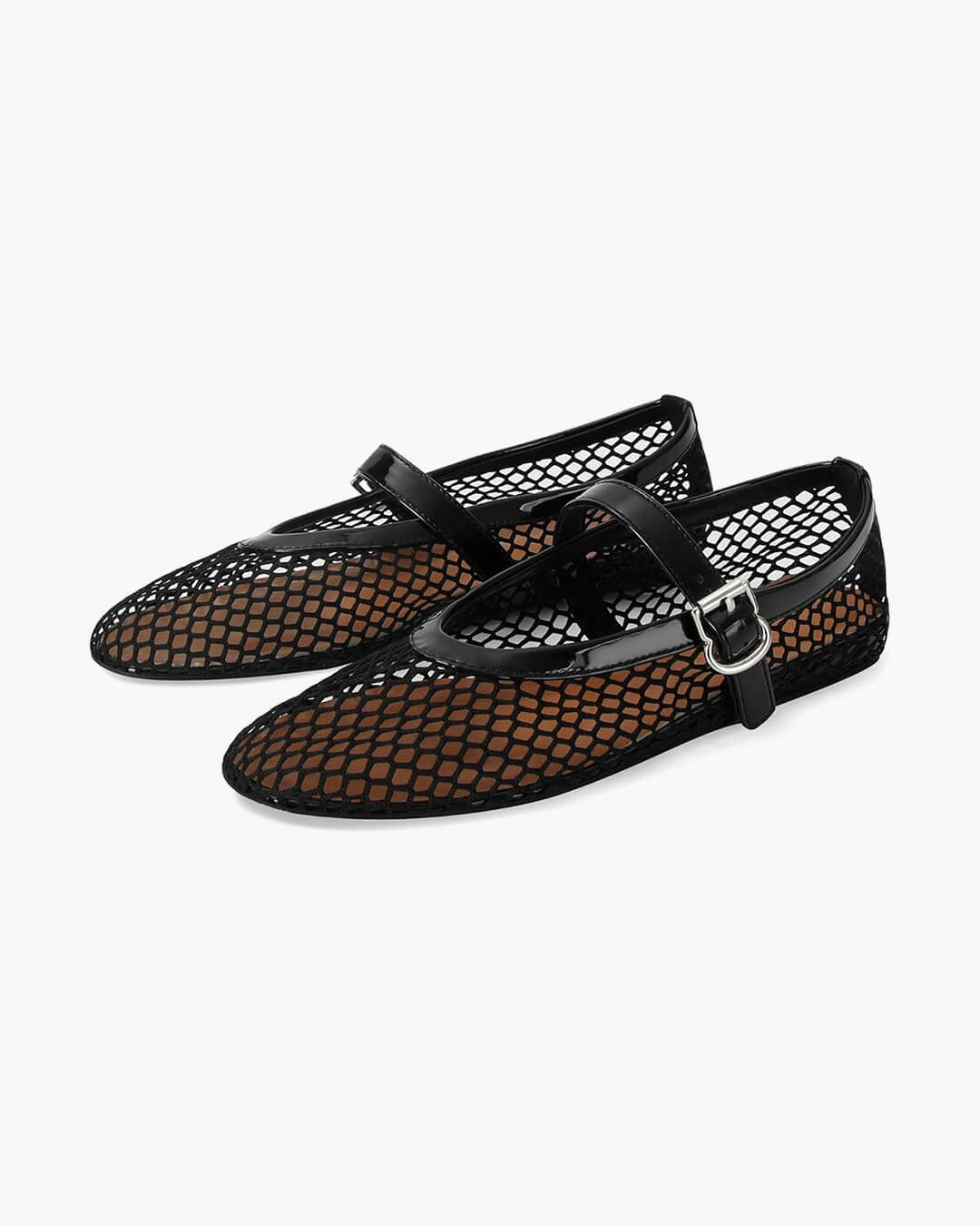 OLANE Breathable Mesh Ballet Flats Burgundy36Women's Shoes