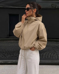 Casual Hooded Zip-Up Jacket