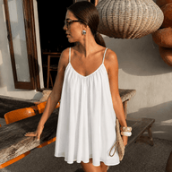 Helen Vestito Mini Flowy con Spalline Sottili