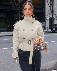 Classic British Belted Trench Coat
