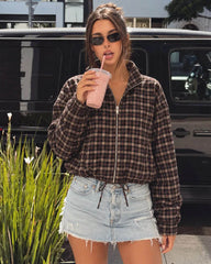 Ensemble veste et jupe à carreaux classique