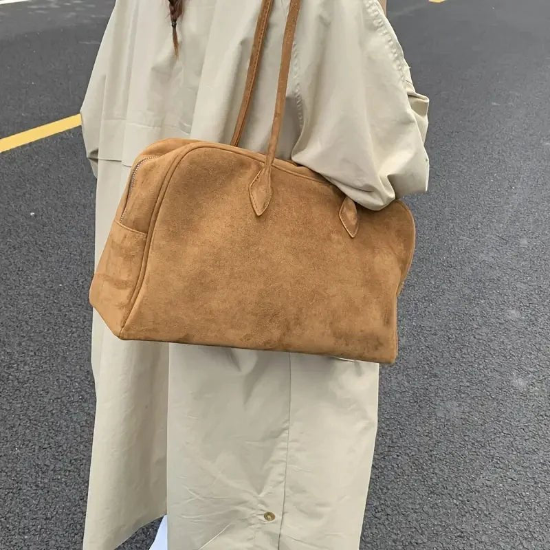 Klassischer Vintage Vegan-Leder Laptop-Tote