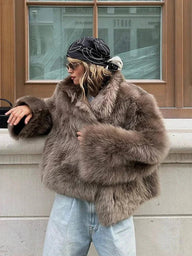 Manteau Ellie en fausse fourrure