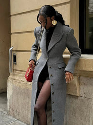 Erica Cinched Waist Long Coat