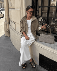 Giacca in suede con collo alto e tasca