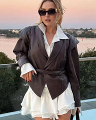 Veste en simili cuir Kaye