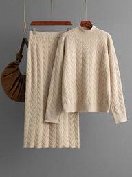 Aevina Knitted Loungewear Skirt Set