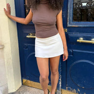 Agafia jupe-short mini taille basse bodycon