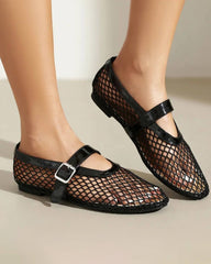 Luella – Mesh-Ballerinas mit Schnallen