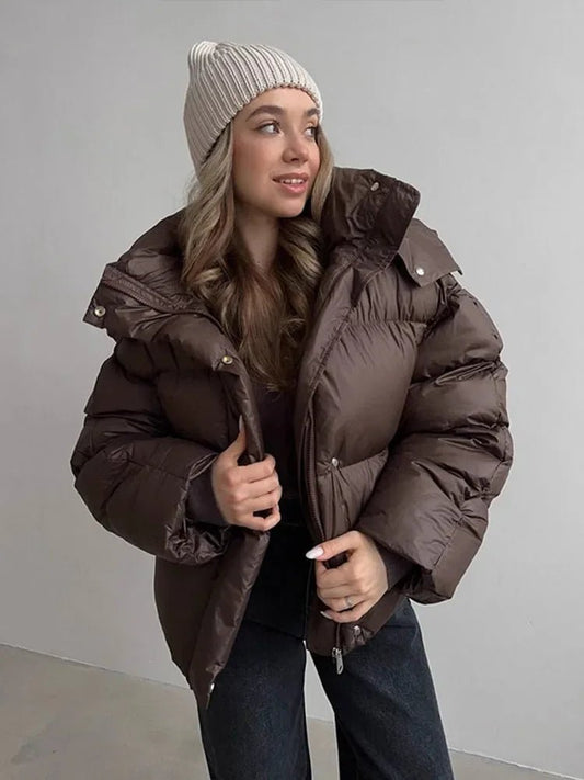 OLANE Nadia Puffer Jacket Dark BrownSWomen's Coats & Jackets