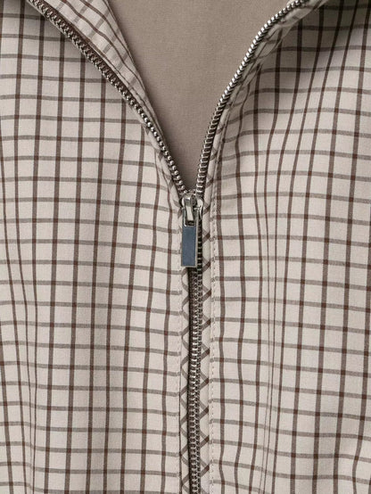 OLANE Plaid Hooded Cropped Jacket LWomen's Coats & Jackets