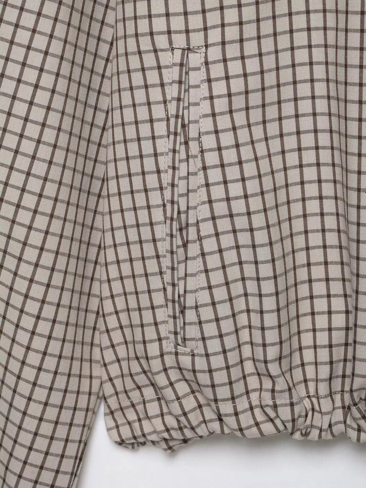 OLANE Plaid Hooded Cropped Jacket LWomen's Coats & Jackets