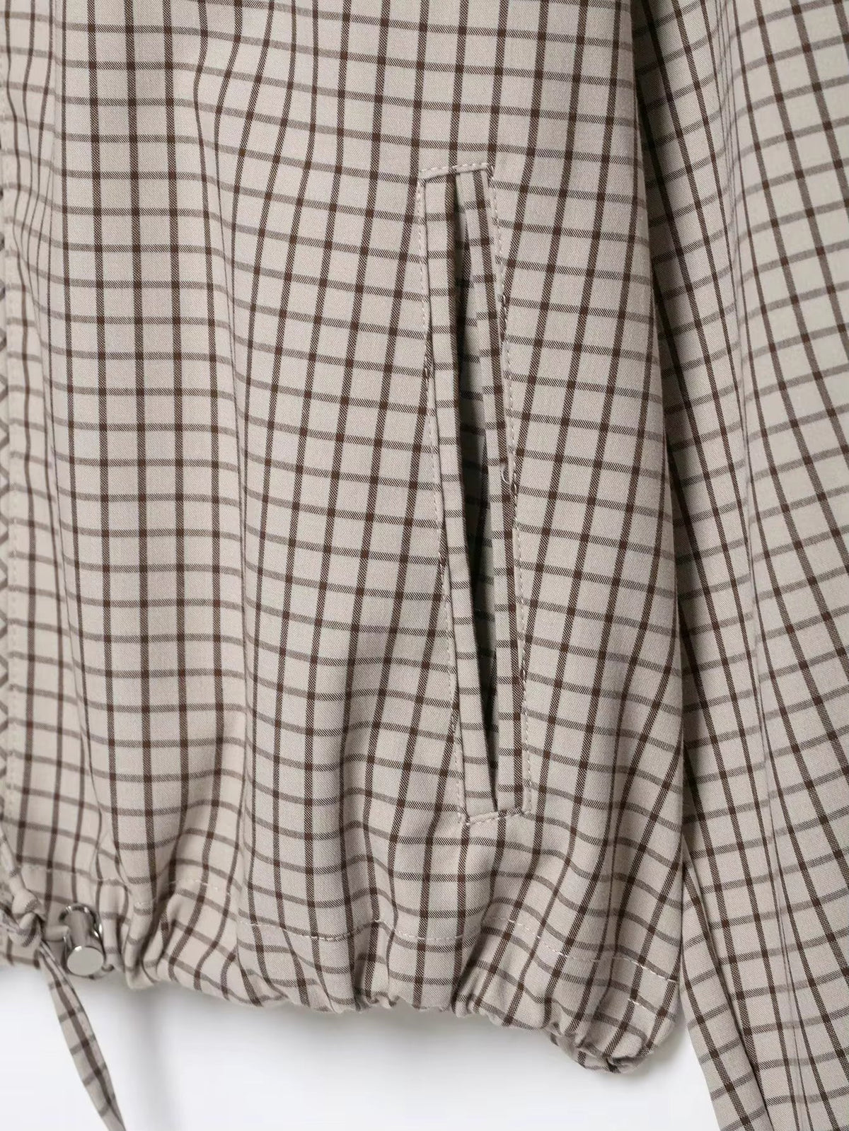 OLANE Plaid Hooded Cropped Jacket LWomen's Coats & Jackets