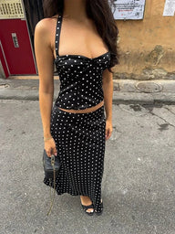 Agita Polka Dot Completo due pezzi con scollo alla Carmen