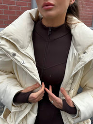 Manteau Doudoune Matelassé Col Montant