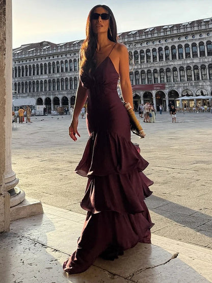 OLANE Linda Sling Evening Dress PurpleMWomen's Dresses