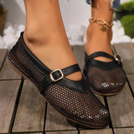 Simona Mesh Mary Jane Ballet Flats