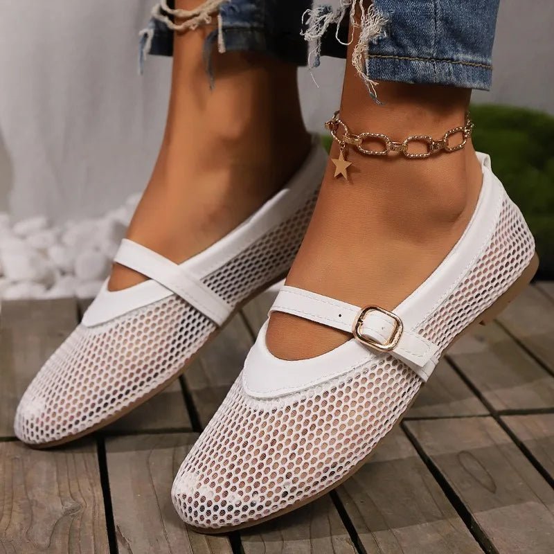 Simona – Mesh Mary Jane Ballerinas