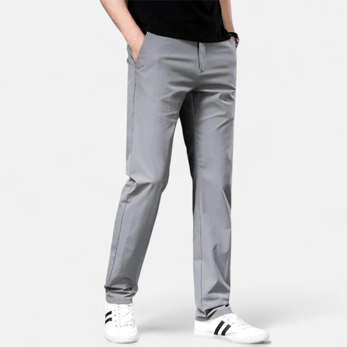 OLANE Slim - Fit Stretch Cotton Chinos GreySMen's Bottoms