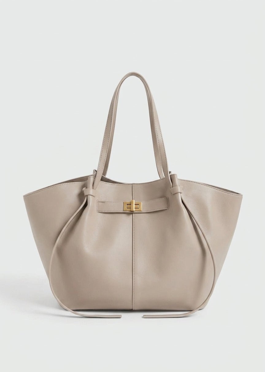 Geräumige Shopper Bag aus veganem Leder