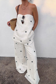 Gina Strapless Wide-Leg Two-Piece Set