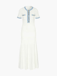 Annie – Weisses Strick-Maxikleid