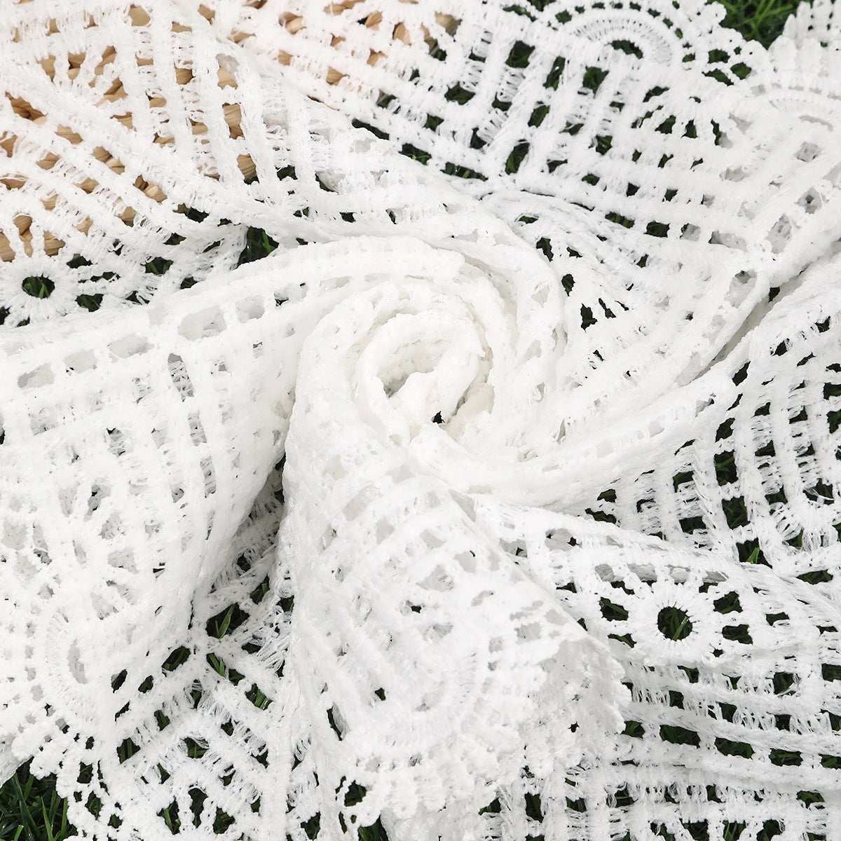 OLANE Stylish Bohemian Triangle Headscarf WhiteWomen's Accessories