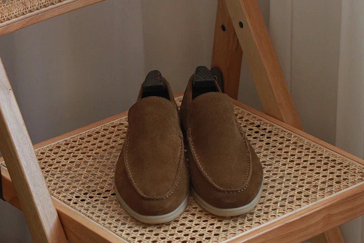 OLANE Stylish Modern Slip - On Suede Loafers Brown42Men's Shoes