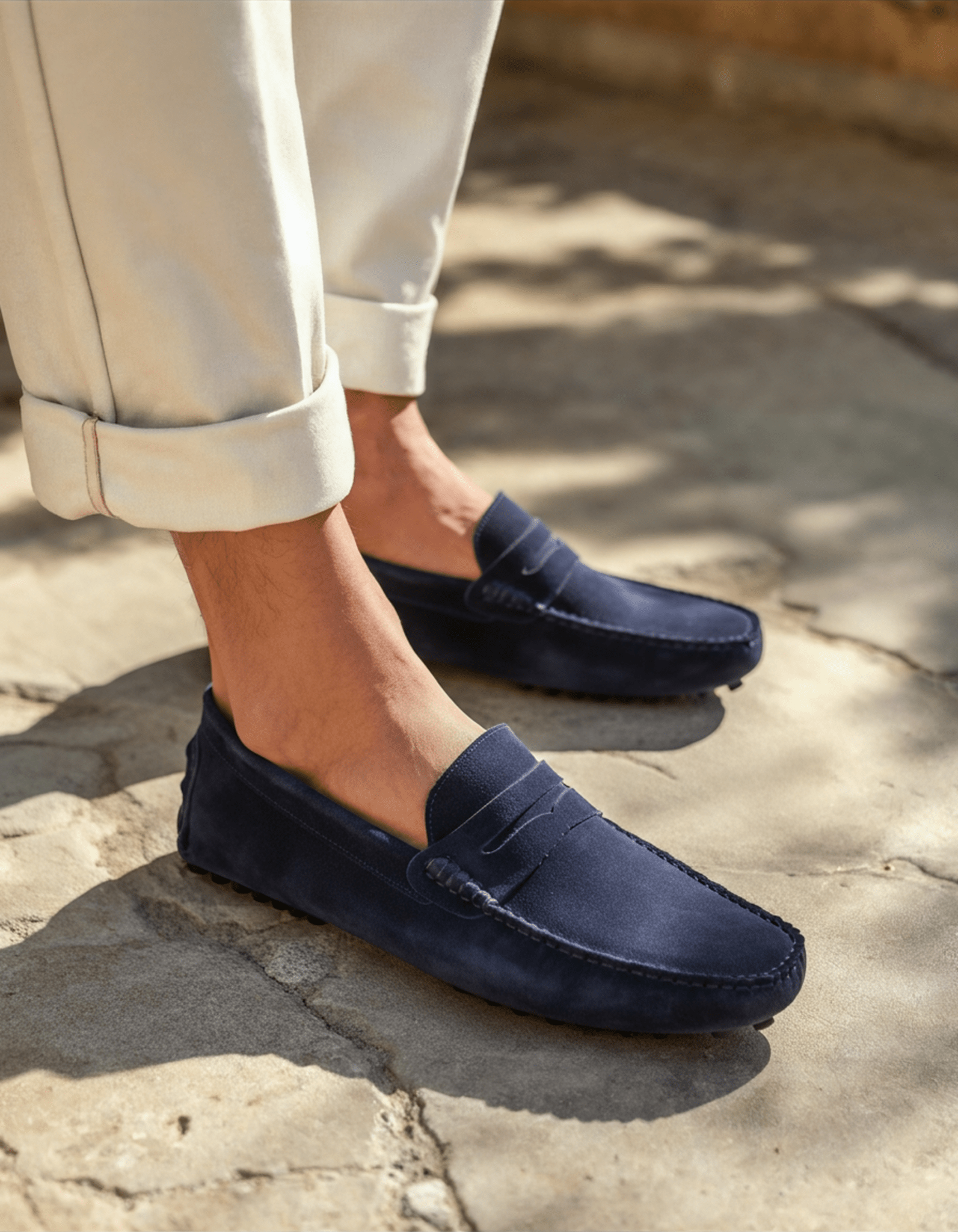 Aheza – Velours-Pennyloafer zum Hineinschlüpfen